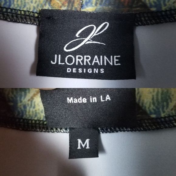 J. Lorraine Designs Kimmy Stretch Bodycon Jumpsuit In Geisha Print Size Medium - Picture 12 of 13